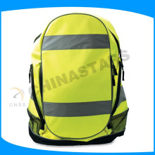 Amarelo Reflective Bag Pack com fita reflexiva